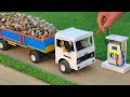 DIY Mini Bridge Construction Mini Tractor Truck Bridge Making Creative Toy Bridge Project