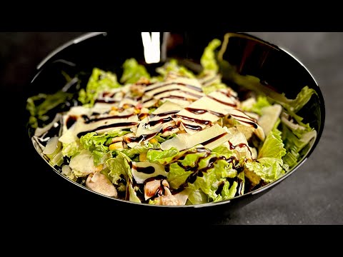 Video thumbnail: Sallata cezar - Sallate Cezar me Pule - Receta e Plotë