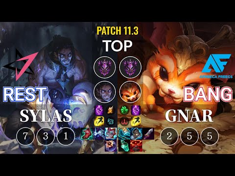 JT Rest Sylas vs AF Bang Gnar Top - KR Patch 11.3