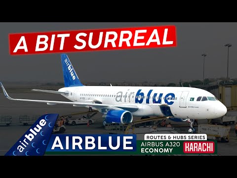 SURREAL Karachi · AIRBLUE Economy A320 🇵🇰 Karachi ✈ Dubai 🇦🇪 Great Little Airline!