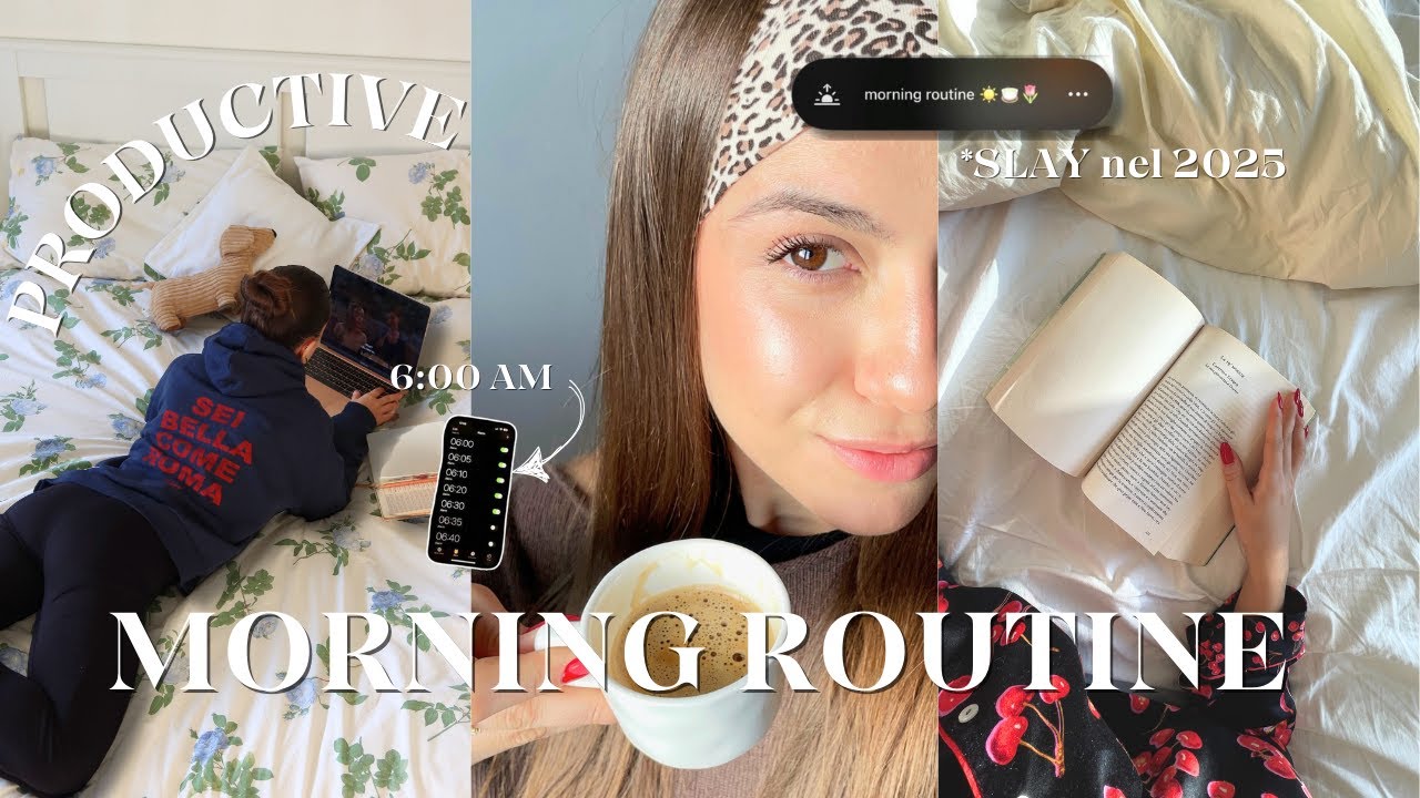 *productive MORNING ROUTINE 2025🧘🏻‍♀️⭐️ selfcare, workout, motivation