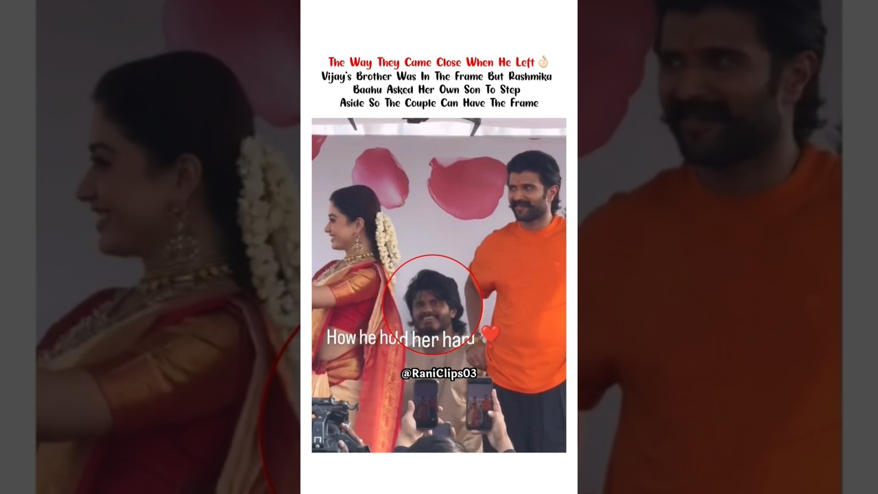 Mom Told 2nd Son To Move Out Of Frame 😍 #rashmikamandanna #vijaydevarakonda #shorts #viralvideo