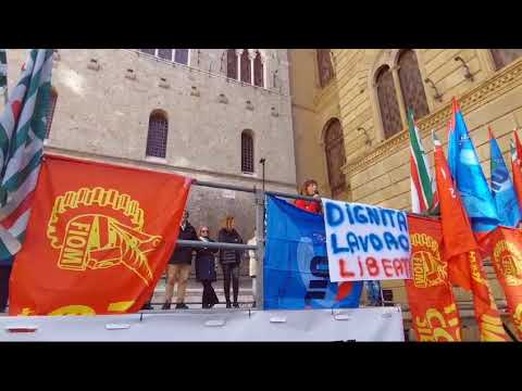 Manifestazione Beko Siena: l'intervento di Miniero, Fiom Cgil Siena
