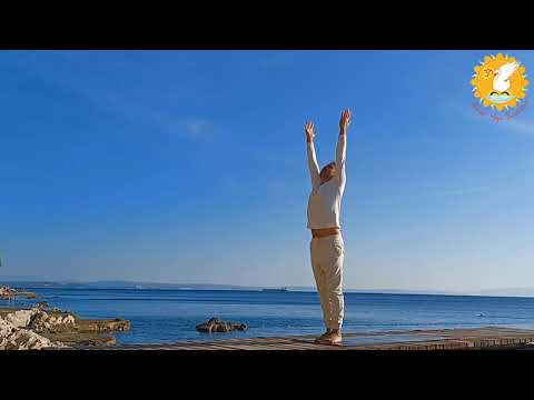 Himalayan yogi on the beach