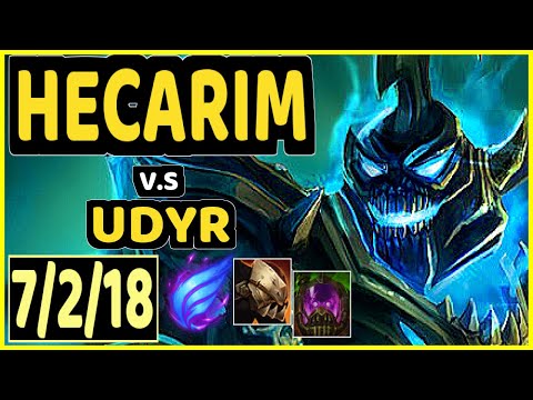 HECARIM vs UDYR - 7/2/18 KDA JUNGLE GAMEPLAY - KR Ranked GRANDMASTER