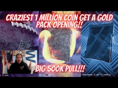 INSANE 1 MILLION COIN GET A GOLD PACK OPENING IN MADDEN 21!!*500K PULL*SO MUCH FIRE PULLS AND PROFIT