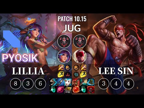 DRX Pyosik Lillia vs Lee Sin Jungle - KR Patch 10.15