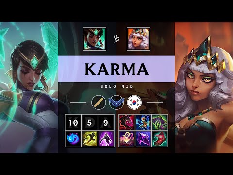 Karma Mid vs Qiyana - KR Diamond Patch 25.14