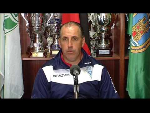 Rueda de prensa de José Antonio Granja Técnico Castilleja CF encuentro UD Roteña 1 - Castilleja CF 1