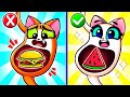 No Kitty Don T Overdo It On The Junk Food Healthy Eating Habits For Kids