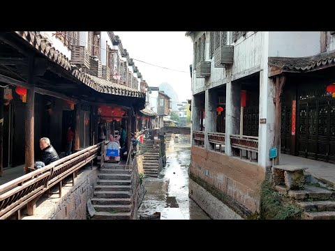 Authentic Ming and Qing ancient dwellings, small teahouse stage, Digang, a thousand-year-old town