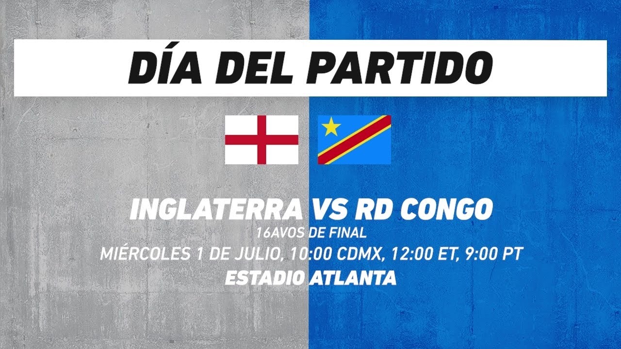 Inglaterra vs RD Congo, frente a frente: Futbol