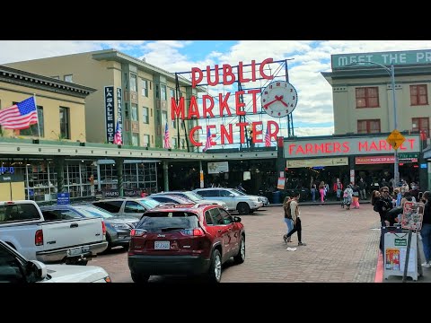 Walking Around the Famous Pike Place Fish Market in Seattle Washington, USA During Covid | PNW