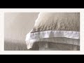 Naughty Linen Melange Beige With White Border Bedding Set