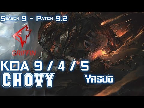 GRF Chovy YASUO vs JAYCE Mid - Patch 9.2 KR Ranked