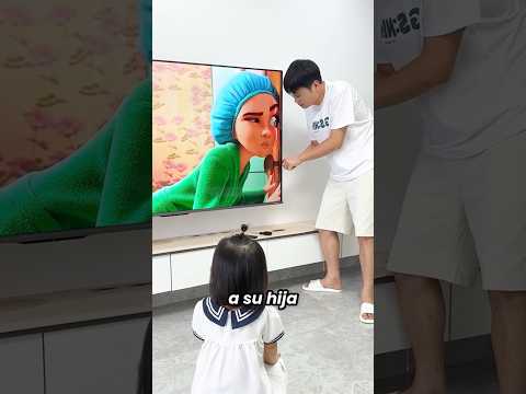This father surprised his daughter with her favorite drawing 👨‍👧📺✨