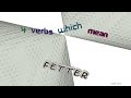 Fetter 6 Verbs Which Mean Fetter Sentence Examples