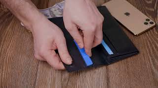 Зручний жіночий гаманець з натуральної шкіри ST Leather 22523 чорний