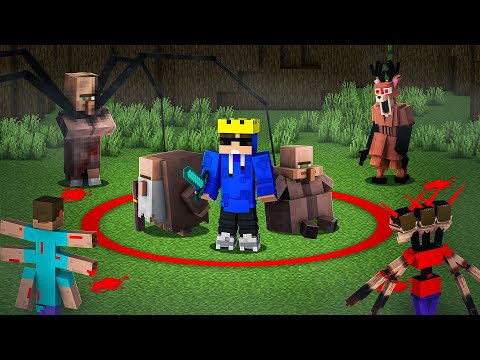 Surviving 99 NIGHTS in a Scary Forest in Minecraft..
