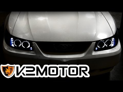 K2 MOTOR INSTALLATION VIDEO: 1999-2004 FORD MUSTANG LED HALO PROJECTOR HEADLIGHTS