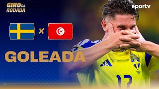 SUÉCIA 5 X 1 TUNÍSIA | GOLEADA NO SEGUNDO TEMPO | Giro da Rodada | Mundial 2026 | sportv
