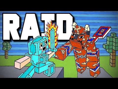 DEFENDING A RAID SOLO - Minecraft Hardcore Part 1
