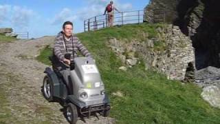 preview picture of video 'Tramper all-terrain mobility scooter for hire - Heddon Valley, Exmoor'