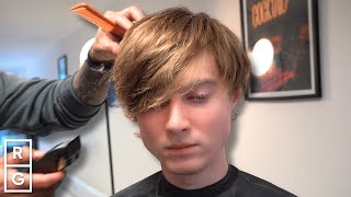 His Hair Covered His EYES Before This... 👀 Low Drop Fade HAIRCUT with TEXTURED Fringe!