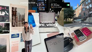 PRODUCTIVE UNI VLOG 🧷📓 prep for finals, 3hr labs, midterm & quiz marks reveal, lectures & studying