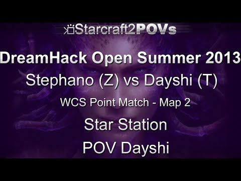SC2 HotS - DreamHack Open 2013 - Stephano vs Dayshi - WCS Match - Map 2 - Star Station - Dayshi