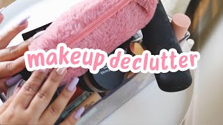 decluttering my makeup | spring cleaning 2024