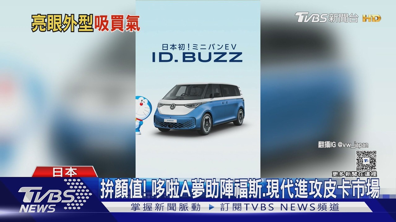 影音/福斯ID.Buzz週年版「哆啦A夢」助陣!藍白雙色限量70輛秒殺