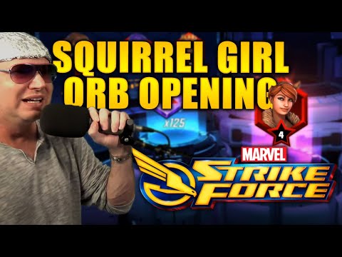 Squirrel Girl Orbs - Red Stars - Upgrade - Animations - MARVEL Strike Force - MSF