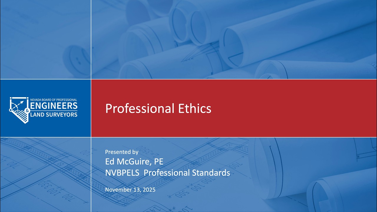 Webinar - Professional Ethics November 13, 2025