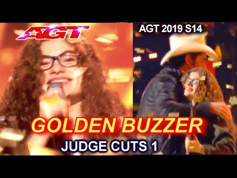 Sophie Pecora 15 yo rapper singer WINS GOLDEN BUZZER | America's Got Talent 2019 Judge Cuts
