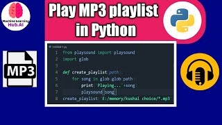 Play MP3 Playlist in Python in just 4 Lines [ With Code ]