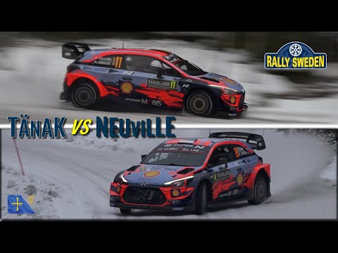 Tänak vs Neuville | Comparison | WRC Sweden2020  (Times, Sideways & Max Attack) | @AP90Video
