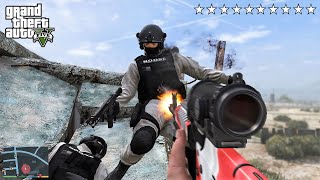GTA 5 - TREVOR’S FIRST PERSON TEN STAR COP BATTLE IN THE ABANDONED MOTEL (RDE 4.0.1)