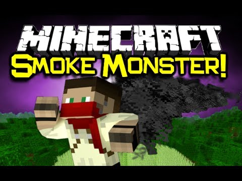 Minecraft THE SMOKE MONSTER MOD Spotlight! - Black Smoke From LOST! (Minecraft Mod Showcase)