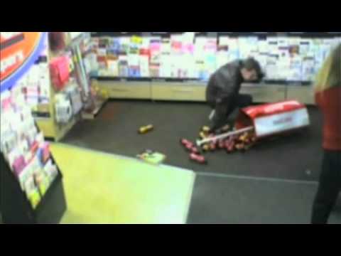 Hapless thief James Allan caught on CCTV