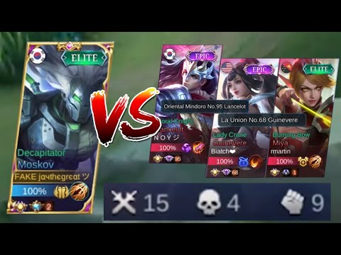 TOP GLOBAL MOSKOV VS 3 TOP GLOBAL ENEMIES! STILL NOT ENOUGH TO DEFEAT MONSTER MOSKOV! MLBB