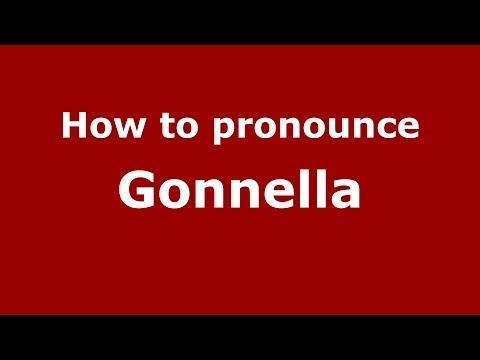 How to pronounce Gonnella