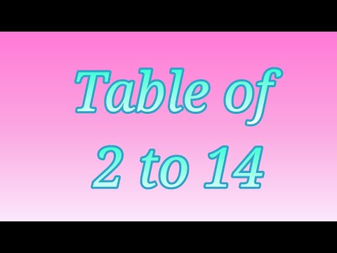 Table of 2 to 14 पाढे 2 ते 14#education #table #learning