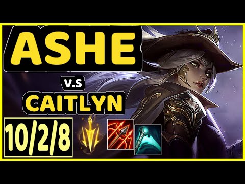 KOBBE (ASHE) vs CAITLYN - 10/2/8 KDA BOTTOM ADC GAMEPLAY - EUW Ranked GRANDMASTER