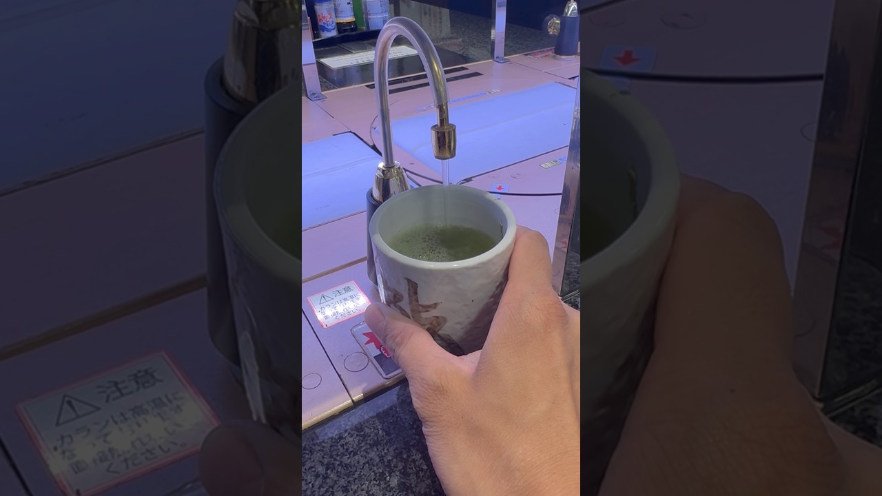 POV: Matcha (Green Tea) at Sushi Restaurant #shorts #japan #travel #food #tea