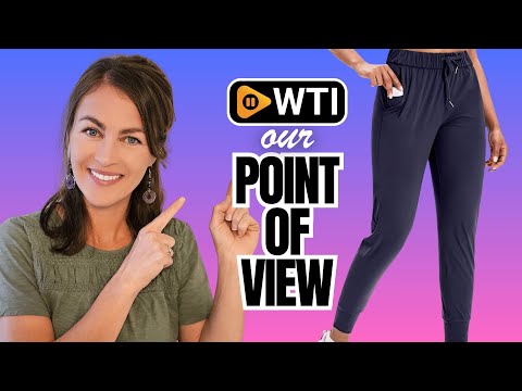 Women's Joggers with 4 Pockets Running Workout Sweatpants for Women Tapered Lounge Jogging Pants Navy Medium - WTI product video review