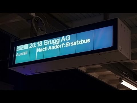 Ansage ausfall S12 Brugg AG in Wil SG