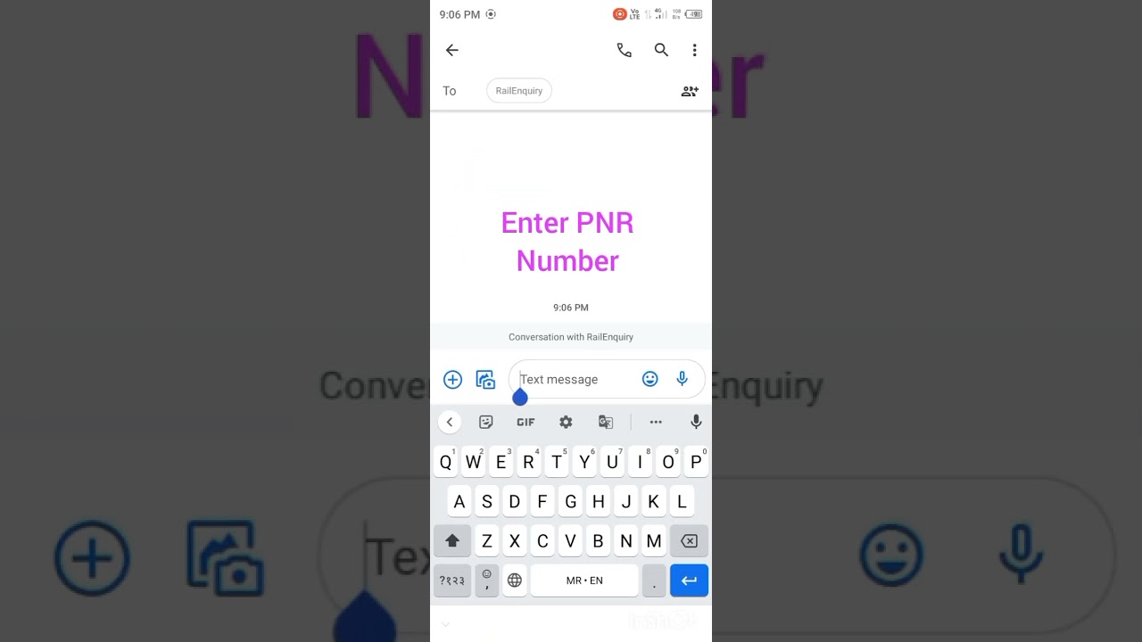 Check Your PNR Status Via SMS, #PNR ,IRCTC, Railway,#shorts