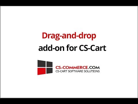 Drag and drop add on for CS Cart