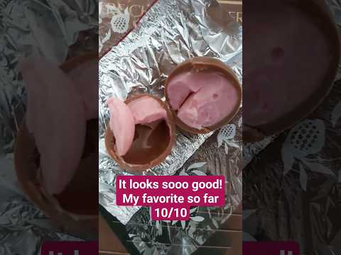TYRING THE RASPBERRY CREAM CHOCOLATE TRUFFLE #raspberry #chocolate #truffle #shorts #asmr